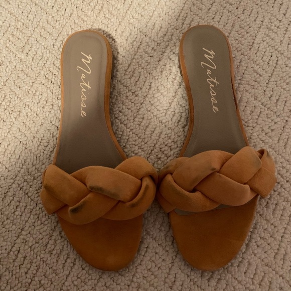 Matisse Georgie Suede Slide Sandals | Marigold | Size 7 | Read Description - Picture 2 of 4